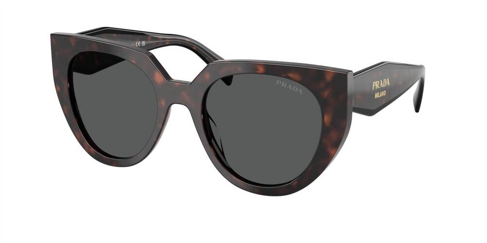 NEW PRADA women's cat-eye sunglasses in root tortoise / grey gradient